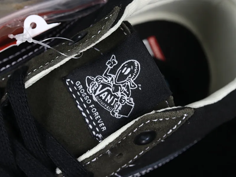 All categories Vans Vans series Vans Mid Vans Skate Grosso Mid Pro midnight green retro military color matching professional street casual skateboard shoes VN0A5FCG9BO